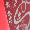 Printed Red & White Luxury Matt Paper Bags With Rope Handles - Ref. Sinenna