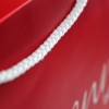 Printed Red & White Luxury Matt Paper Bags With Rope Handles - Ref. Sinenna