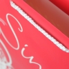 Printed Red & White Luxury Matt Paper Bags With Rope Handles - Ref. Sinenna