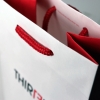 Recycled Rope Handle Paper Bags With Red Side Gussets - Ref. Thirteen Fashion