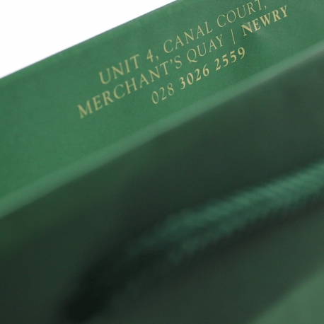 Varnished Green Recycled Rope Handle Paper Bags - Ref. Bogart Varnished Green Recycled Rope Handle Paper Bags - Ref. Bogart