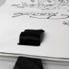 Grey And Ivory Luxury Satin Closed Carrier Bags - Ref. Panache
