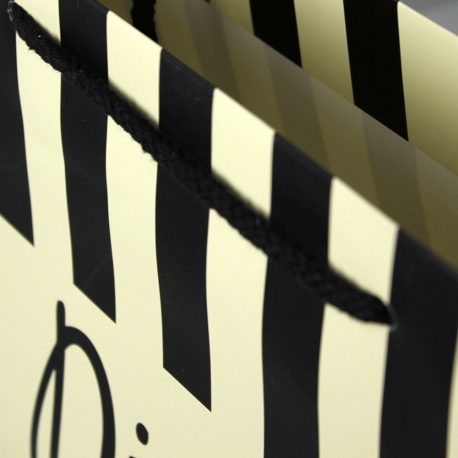 Printed Luxury Striped Paper Bags With Rope Handles - Ref.Dixons Printed Luxury Striped Paper Bags With Rope Handles - Ref.Dixons