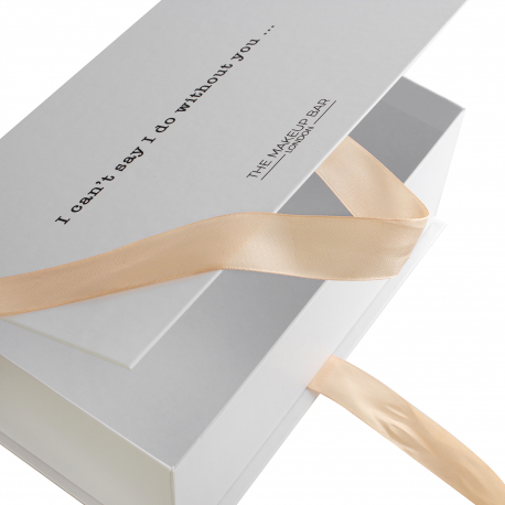 Printed Luxury Rigid Card Ribbon seal boxes Ref Makeup Bar London Printed Luxury Rigid Card Ribbon seal boxes Ref Makeup Bar London
