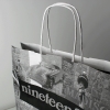 Black & White Printed White Paper Bags With Twisted Handles - Ref. Nineteen83