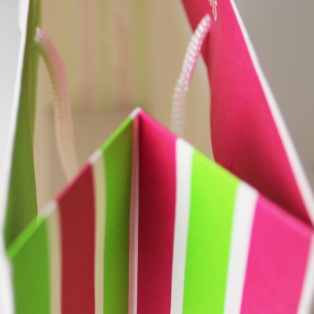 Unvarnished Recycled White Paper Bags With Rope Handle - Ref. Calini Kids Unvarnished Recycled White Paper Bags With Rope Handle - Ref. Calini Kids