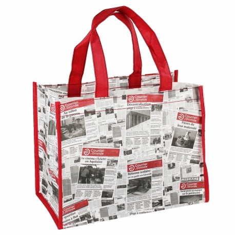 Printed Non-Woven Short Handle Bags for life - Ref. Courier Gironde Printed Non-Woven Short Handle Bags for life - Ref. Courier Gironde