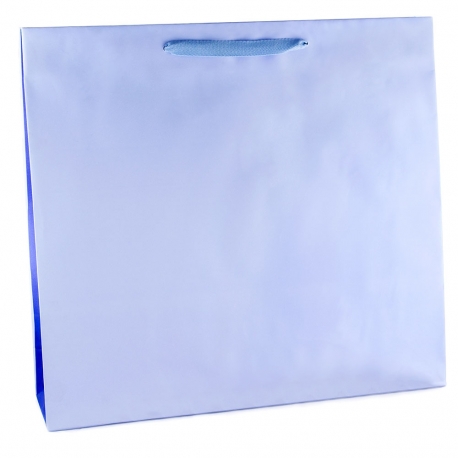 Recycled Kraft Blue Paper Bags with Cotton Ribbon Handles Recycled Kraft Blue Paper Bags with Cotton Ribbon Handles