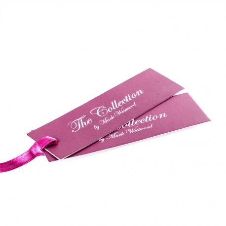 Printed Clothing Tag with Luxury Ribbon Insert Ref Mark Westwood