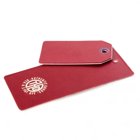 Printed Luxury Clothing Tags on Ribbed Card Ref. Hilfiger Denim Printed Luxury Clothing Tags on Ribbed Card Ref. Hilfiger Denim