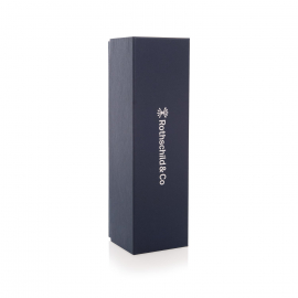 Two Piece Bottle Boxes with White Print and Spot UV Logo Rigid Board Insert Ref Rothschild