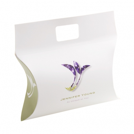 Printed Full Colour Matt Laminated Pillow Box Ref. Jennifer Young Printed Full Colour Matt Laminated Pillow Box Ref. Jennifer Young