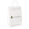 Printed Twisted Handle White Kraft Paper Bag Ref. Samuel Ryder Academy