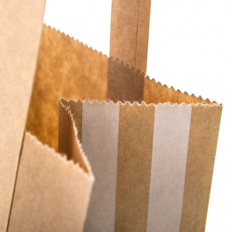 Printed Coated Kraft Paper Flat Handle Sandwich Bag Ref. Genius Gluten Free Printed Coated Kraft Paper Flat Handle Sandwich Bag Ref. Genius Gluten Free