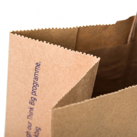 Printed Recycled Natural Paper with Twisted Handles Ref. O2 Printed Recycled Natural Paper with Twisted Handles Ref. O2