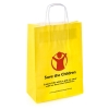 Printed Recycled Kraft Paper with Twisted Handles Ref. Save the Children