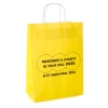 Printed Recycled Kraft Paper with Twisted Handles Ref. Save the Children