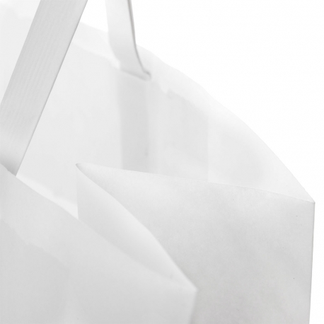 Printed White Takeout Bags With Flat Handles – Ref. Tuzo Printed White Takeout Bags With Flat Handles – Ref. Tuzo