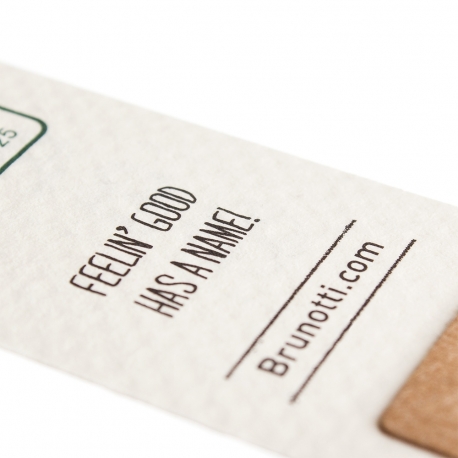 Printed Bespoke Kraft Clothing Tags Ref. Brunotti Printed Bespoke Kraft Clothing Tags Ref. Brunotti
