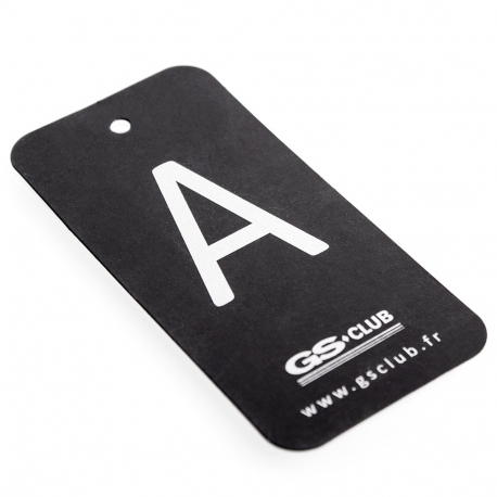 Printed Luxury Clothing Tag with Silver Pantone Ref. GS Club Printed Luxury Clothing Tag with Silver Pantone Ref. GS Club