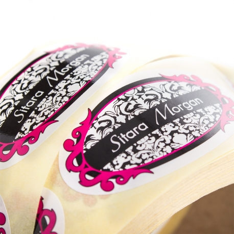 Round Shaped Custom Printed Stickers - Ref. Sitara Morgan Round Shaped Custom Printed Stickers - Ref. Sitara Morgan