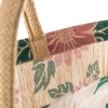 Eco-Friendly Jute Carrier Bag with Floral Design and Rope handles