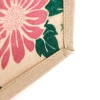 Eco-Friendly Jute Carrier Bag with Floral Design and Rope handles