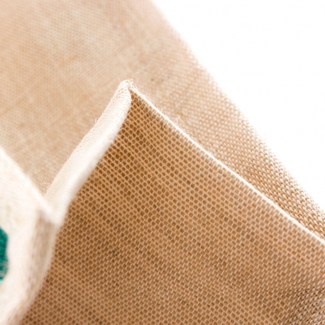 Eco-Friendly Jute Carrier Bag with Floral Design and Rope handles Eco-Friendly Jute Carrier Bag with Floral Design and Rope handles