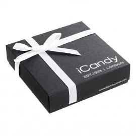 Uncoated Card Box with White Ribbon Ref iCandy