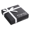 Luxury Uncoated Black Card Box with White Grossgrain Ribbon Ref. Icandy 