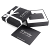 Luxury Uncoated Black Card Box with White Grossgrain Ribbon Ref. Icandy 