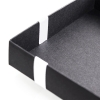 Luxury Uncoated Black Card Box with White Grossgrain Ribbon Ref. Icandy 