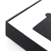 Luxury Uncoated Black Card Box with White Grossgrain Ribbon Ref. Icandy 