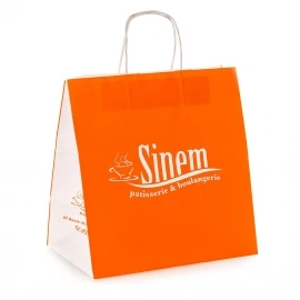White Kraft Twisted Handle Bag Ref. Sinem