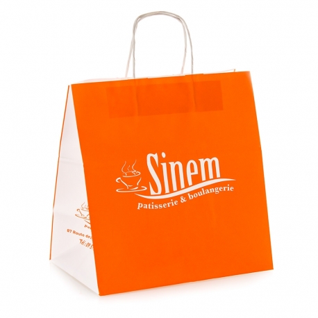 White Kraft Twisted Handle Bag Ref. Sinem White Kraft Twisted Handle Bag Ref. Sinem