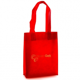 Red Non-Woven Flat Handle Carrier Bag - Ref. Tassengek