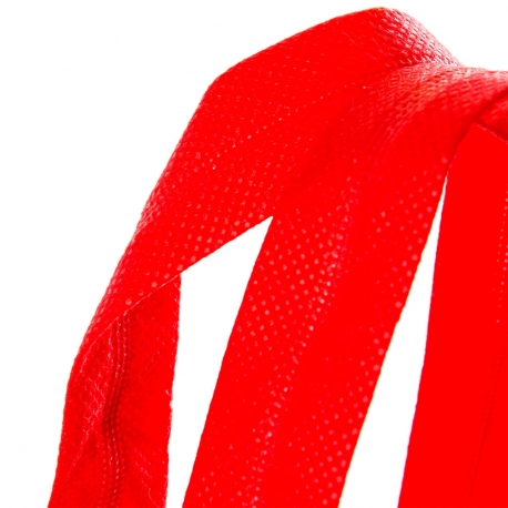 Red Non-Woven Flat Handle Carrier Bag - Ref. Tassengek Red Non-Woven Flat Handle Carrier Bag - Ref. Tassengek