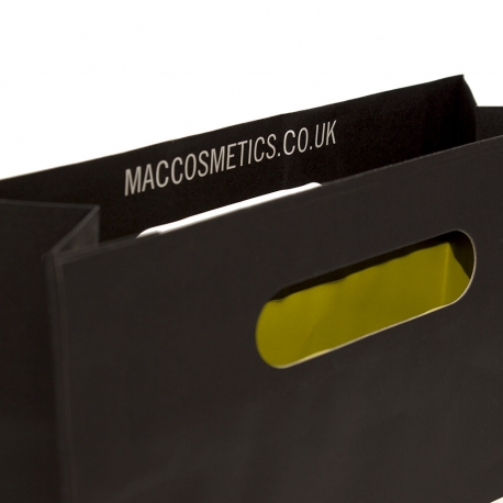 Black Die Cut Handle Bag – Ref. MAC Cosmetics