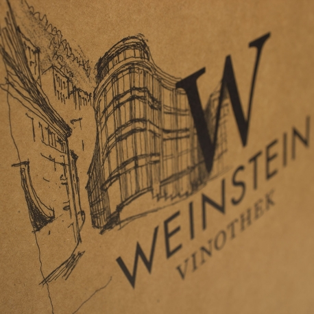 Printed Brown Kraft Paper Carrier Bag - Ref. Weinstein Vinothek