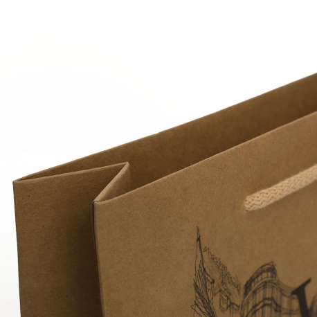 Printed Brown Kraft Paper Carrier Bag - Ref. Weinstein Vinothek Printed Brown Kraft Paper Carrier Bag - Ref. Weinstein Vinothek