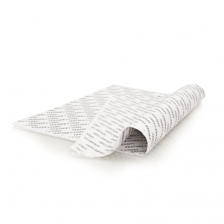 Bespoke Printed Tissue Paper- Ref. Feather and Coal Bespoke Printed Tissue Paper- Ref. Feather and Coal
