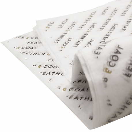 Bespoke Printed Tissue Paper- Ref. Feather and Coal Bespoke Printed Tissue Paper- Ref. Feather and Coal
