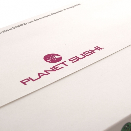 Matt Laminated Takeaway Bag Box - Ref. Planet Sushi Matt Laminated Takeaway Bag Box - Ref. Planet Sushi
