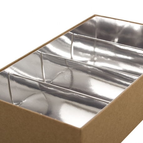 2 Piece Box with Food Grade Silver Card Insert – Ref. Halva 