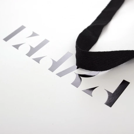 Black Grosgrain Ribbon Handle Carrier Bag– Ref. VAARA Black Grosgrain Ribbon Handle Carrier Bag– Ref. VAARA