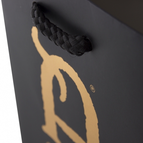 Ivory Board with Bronze Hot Foil Bottle Bag– Ref. Anno Distillers