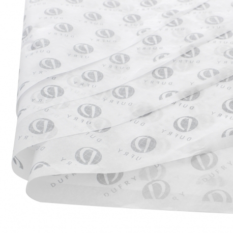 Bespoke Tissue Paper with Black Logo- Ref. Dufry Bespoke Tissue Paper with Black Logo- Ref. Dufry