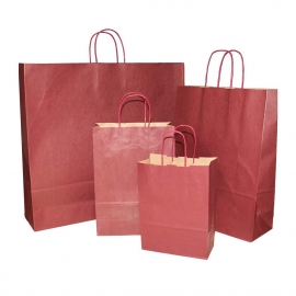 Burgundy Paper Bags With Twisted Handles