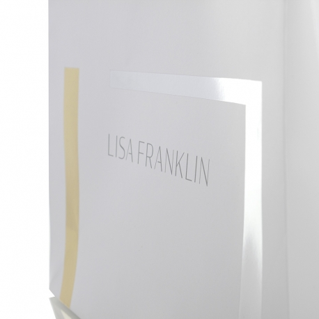 Bespoke Printed Ribbon Handle Carrier Bag Ref. Lisa Franklin Bespoke Printed Ribbon Handle Carrier Bag Ref. Lisa Franklin