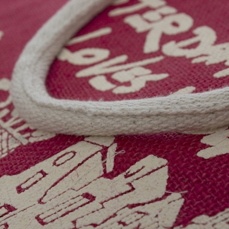 Bespoke Printed Jute Bag Ref Amsterdam Loves You Bespoke Printed Jute Bag Ref Amsterdam Loves You